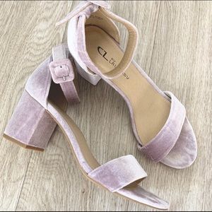 Velvet Lilac Ankle Strap Heels - CL by Laundry